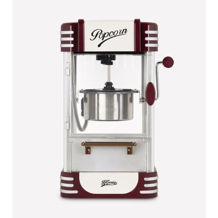 Popcorn machine - HKoeNIG - Retro design - Capacity 50g - Interior light