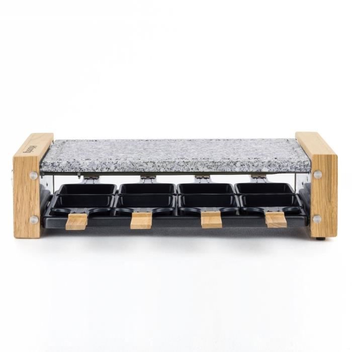 HKoeNIG raclette/grill appliance - 8 people - Wooden design - Cooking surface 38x19.5 cm - Power 1200W