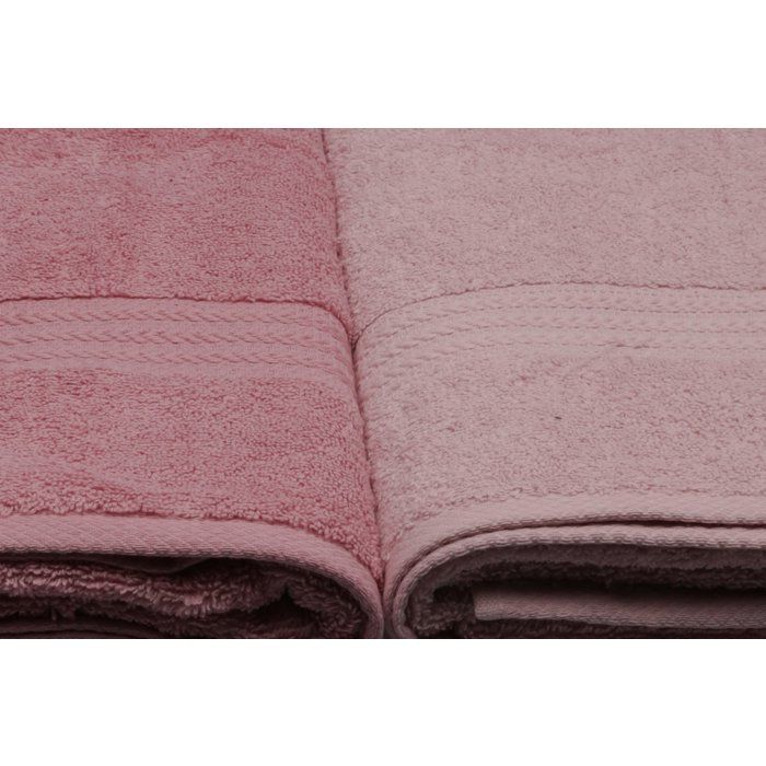 Ensemble de 4 serviettes de bain - 70 x 140 cm - Poudre