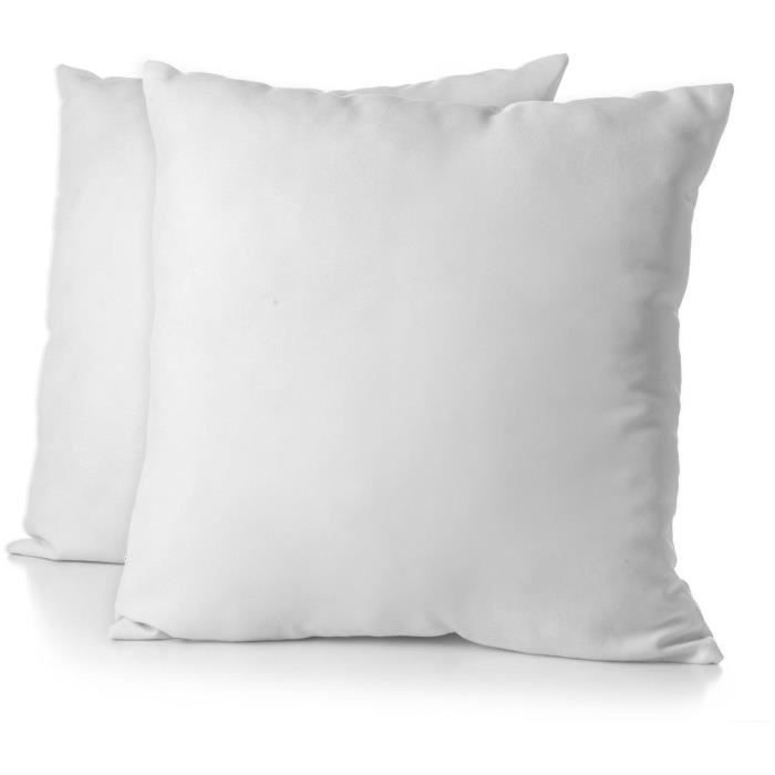 Set of 2 pillowcases - HOME LINGE PASSION - 63 x 63 cm - White