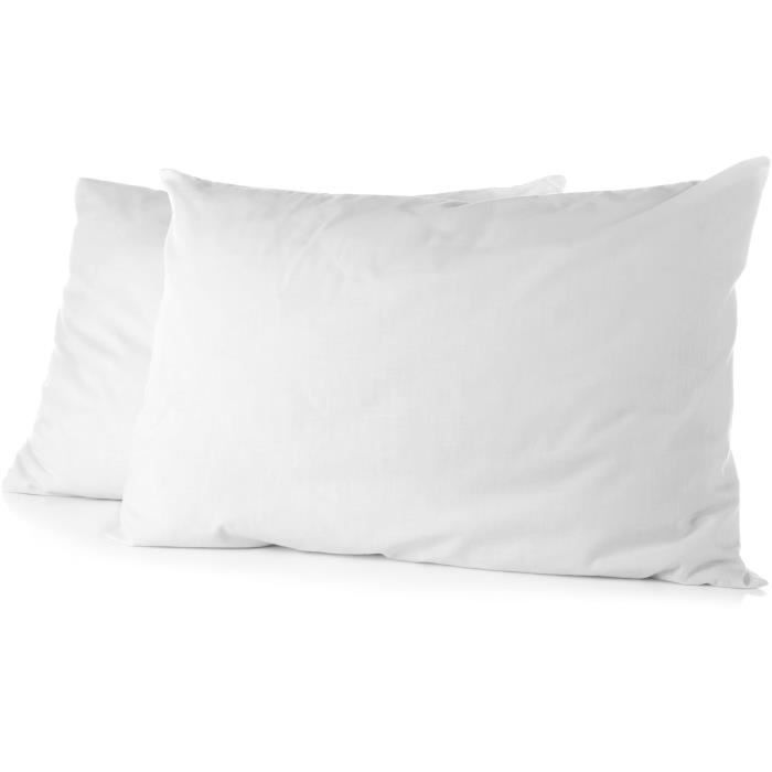 Set of 2 pillowcases - HOME LINGE PASSION - 50 x 70 cm - White