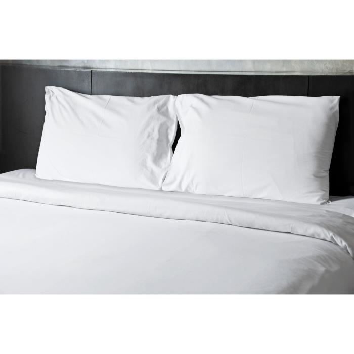 Set of 2 pillowcases - HOME LINGE PASSION - 50 x 70 cm - White