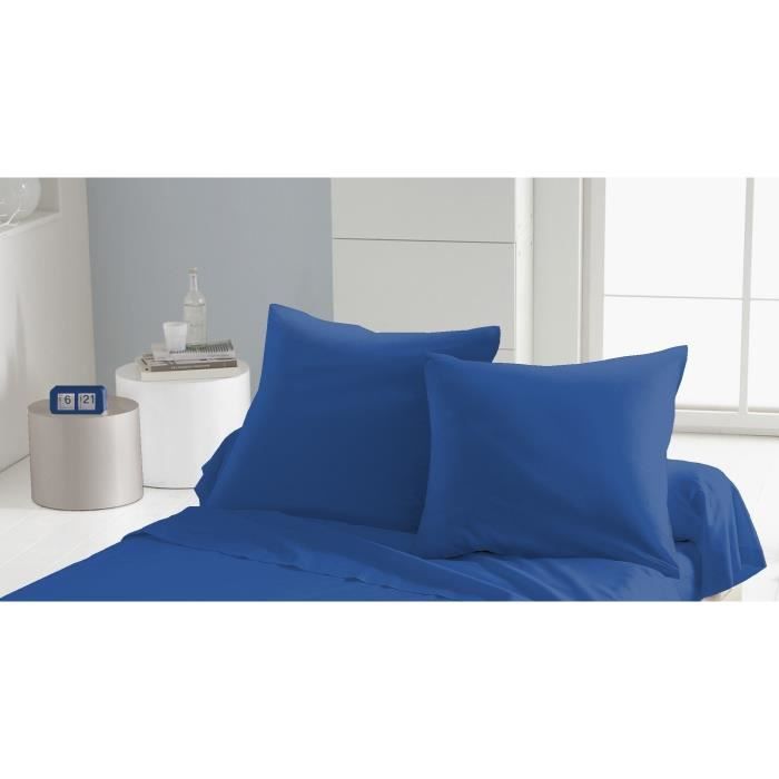 Set of 2 pillowcases - HOME LINGE PASSION - 63 x 63 cm - Blue