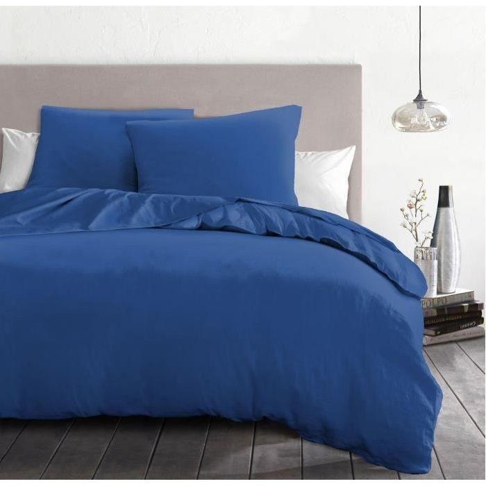 3-piece duvet set - HOME LINGE PASSION - HP72072 - 82 g Microfiber - 240 x 260 cm - Blue