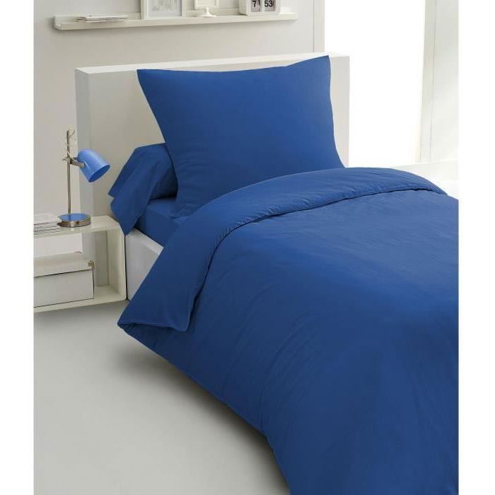 2-piece duvet set - HOME LINGE PASSION - HP72074 - 82 g Microfiber - 140 x 200 cm - Blue