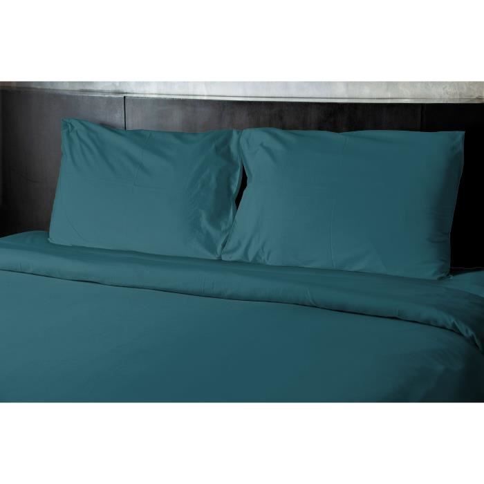 Flat sheet - HOME LINGE PASSION - HP72099 - 82 g Microfiber - 240 x 300 cm - Duck blue