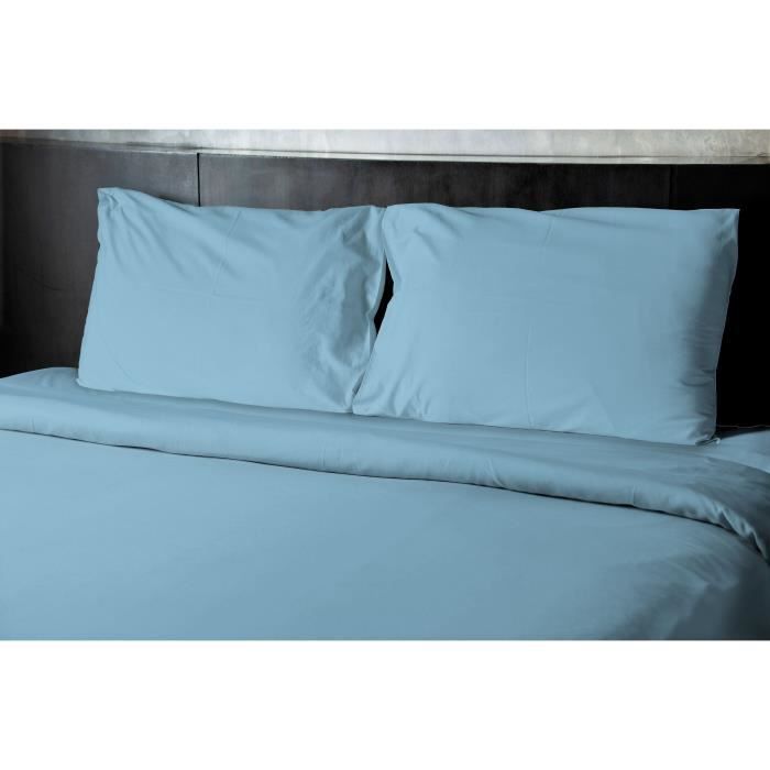 Flat sheet - HOME LINGE PASSION - HP72101 - 82 g Microfiber - 240 x 300 cm - Sky blue