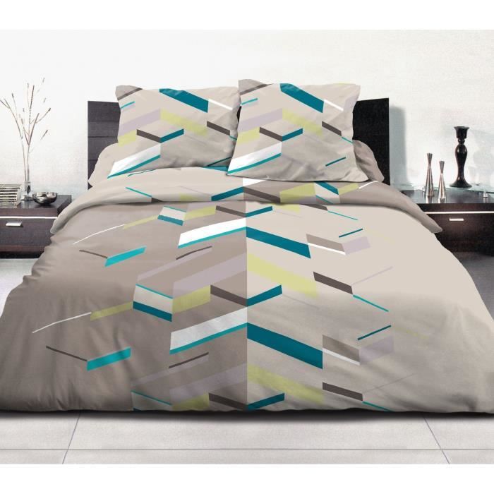 HOME LINGE PASSION Marco duvet set - 3 Pcs - 260 x 240 - 100% Cotton 57 Threads - Taupe