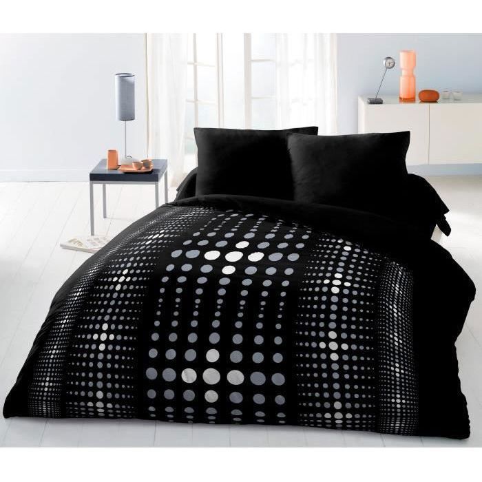 Steevy microfiber duvet set 220x240cm and 2 pillowcases 63x63cm black