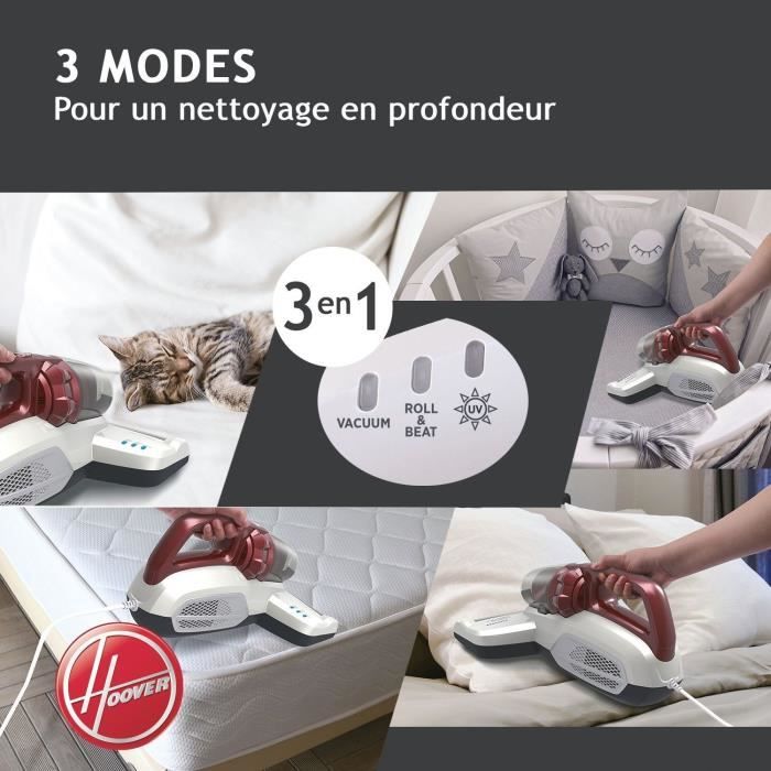 HOOVER MBC500 Special Hand Vacuum - 500W - 300 ml - Burgundy White
