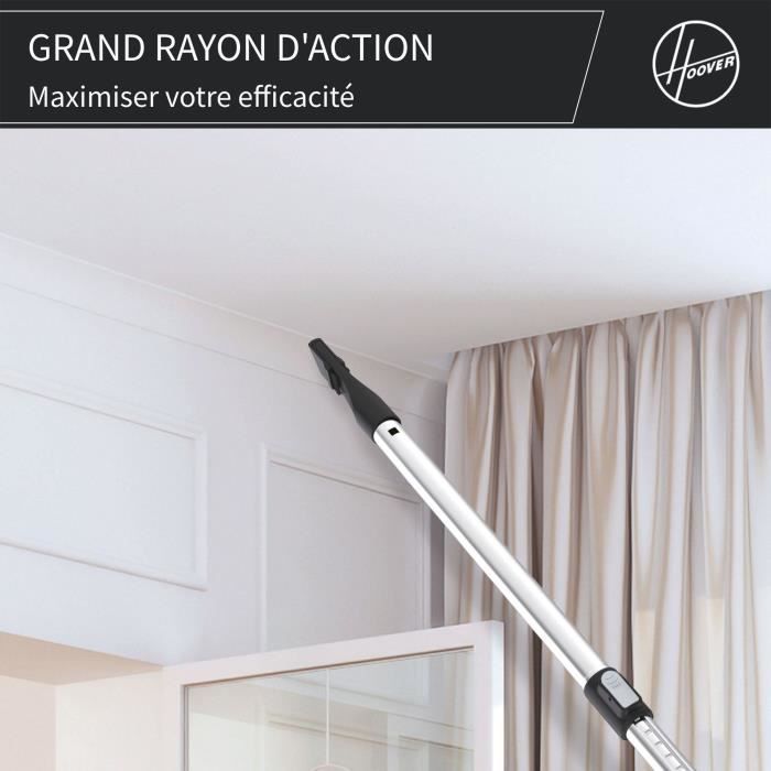 Bagless Canister Vacuum Cleaner - HOOVER - HP320PET - 850 W - 2 L - 75 dBA - Special animals
