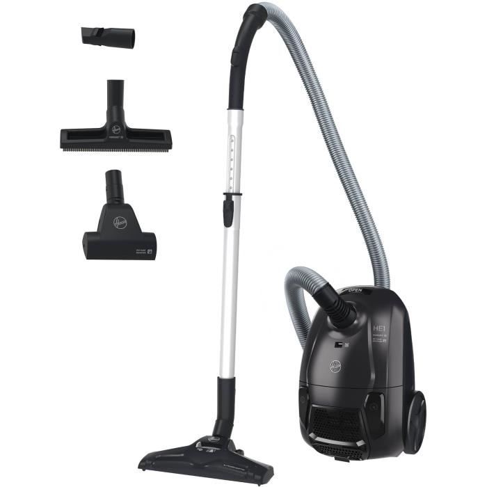 HOOVER HE1 - Compact and Powerful Bagged Cylinder Vacuum Cleaner - Large 2.5L Capacity - High Performance on Hard Floors and Carpets