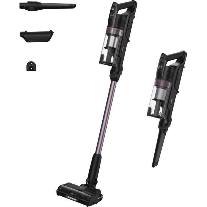 Cordless Stick Vacuum Cleaner - HOOVER HF1P10H - 40 AW - LED Screen - Black / Pastel Purple