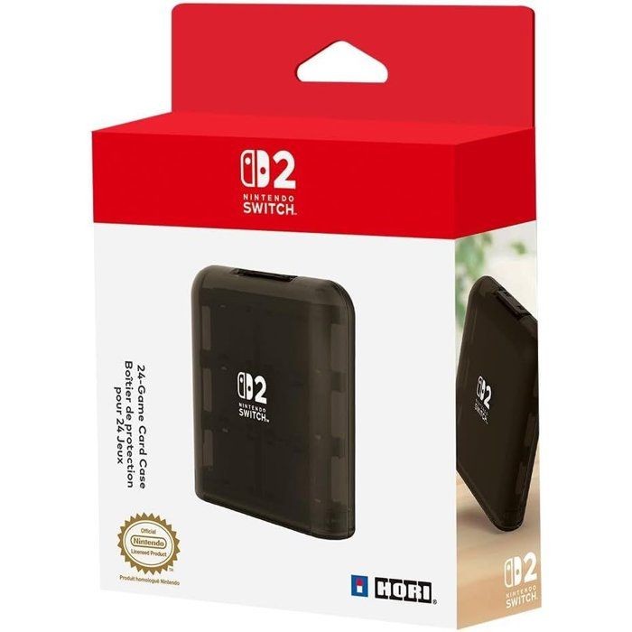 Protective and Travel Case for Video Games - Nintendo Switch 2 - Hori - Shock-Resistant - Scratch-Resistant - 24 Compartments - Black