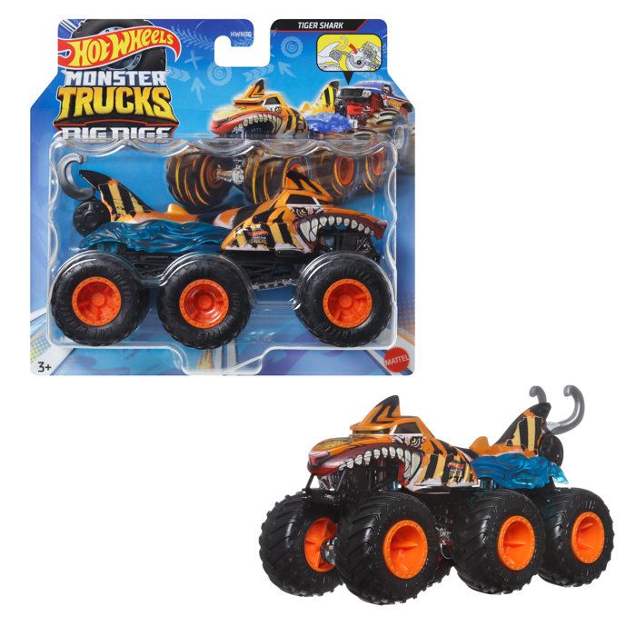 Hot Wheels Monster Trucks - 1/64 Scale Big Machines Assortment - Hot Wheels - HWN86
