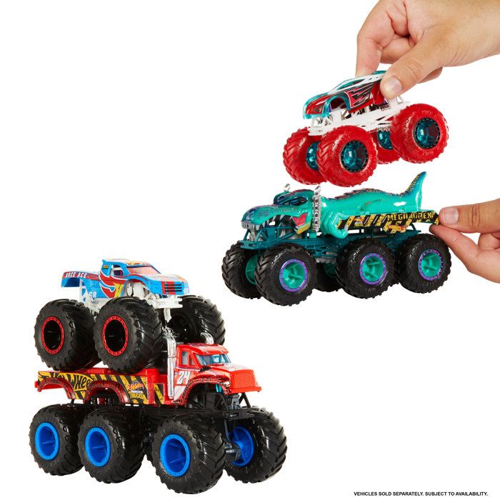 Hot Wheels Monster Trucks - 1/64 Scale Big Machines Assortment - Hot Wheels - HWN86