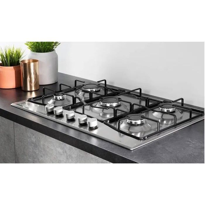 HOTPOINT PNN 751 IX - Gas cooktop - 5 burners - 10,5kW - L75 x D51cm - Stainless steel coating - Stainless steel