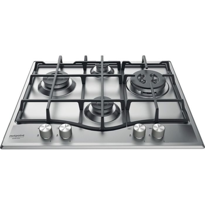 HOTPOINT PNN 641 IX - Gas hob - 4 burners - 8850 W - L 60 x D51 cm - Stainless steel coating