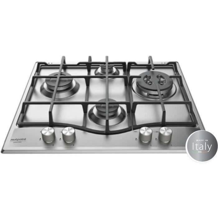 HOTPOINT PNN 641 IX - Gas hob - 4 burners - 8850 W - L 60 x D51 cm - Stainless steel coating