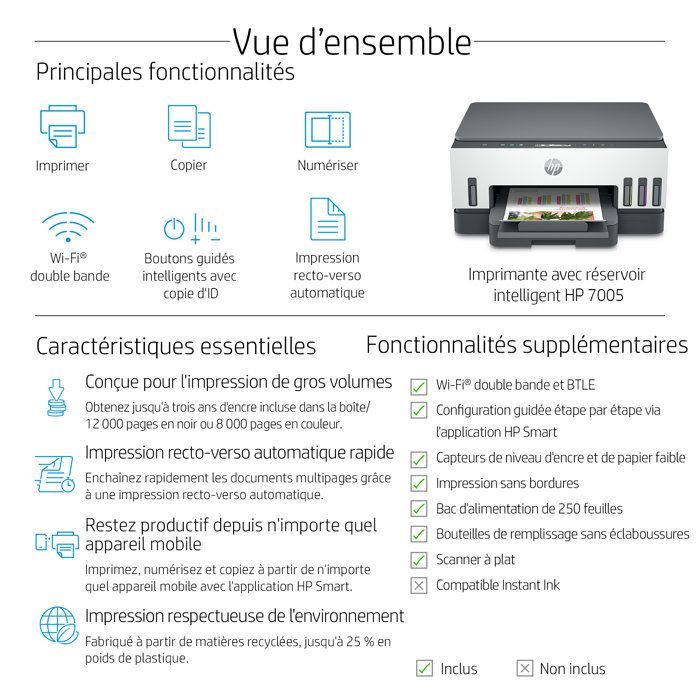 HP Smart Tank 7005 Color Ink Tank All-in-One Printer