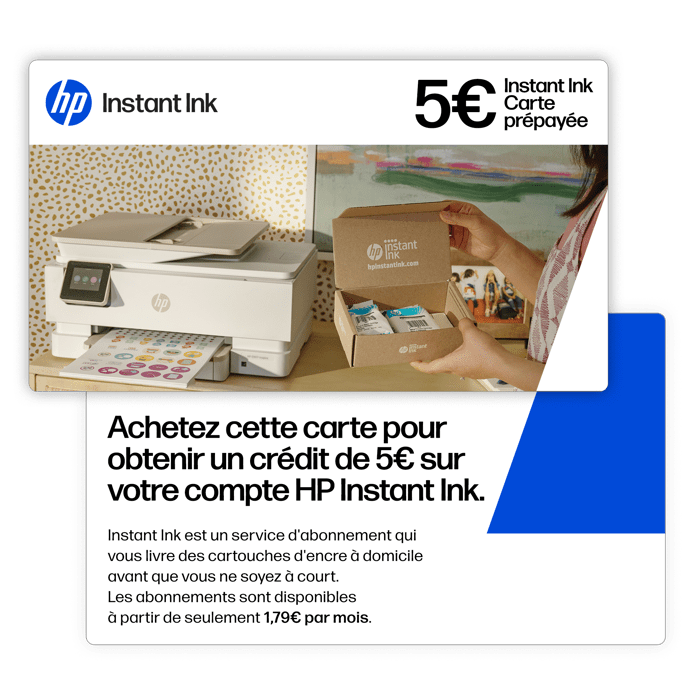 HP Instant Ink Prepaid Card - Original HP Cartridge Delivery Subscription