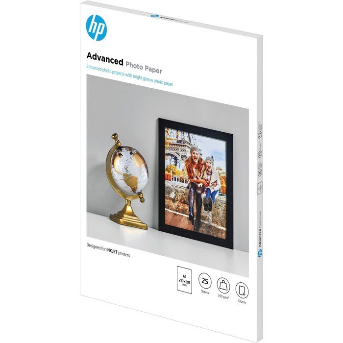 HP Q5456A Photo Paper - 25 Sheets A4 - Pack of 1 - Glossy