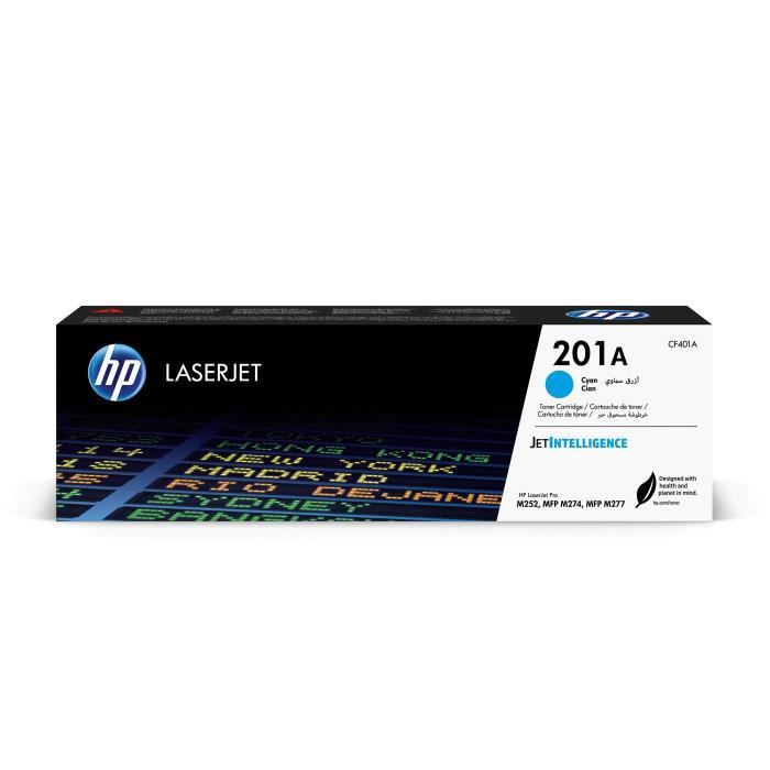 HP 201A Genuine Cyan LaserJet Toner (CF401A) for HP Color LaserJet Pro M252 / M274 / M277