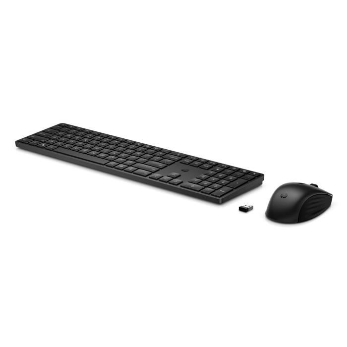 HP 650 Wireless Keyboard Mouse Set - AZERTY - Black - USB Dongle Interface - 2-year warranty