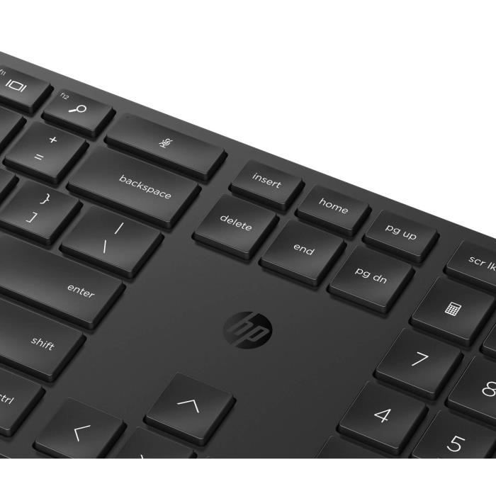 HP 650 Wireless Keyboard Mouse Set - AZERTY - Black - USB Dongle Interface - 2-year warranty