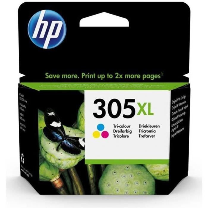 HP 305XL High Yield Original Tricolor Ink Cartridge for HP DeskJet 2300/2700 / Plus 4100, ENVY 6000 / Pro 6400 (3YM63AE)