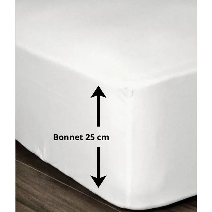Lovely Home Drap 100% cotton cover 180x200x25 cm white