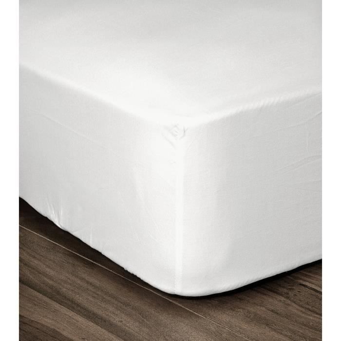 LOVELY HOME Fitted sheet 100% cotton 90x190x30 cm white