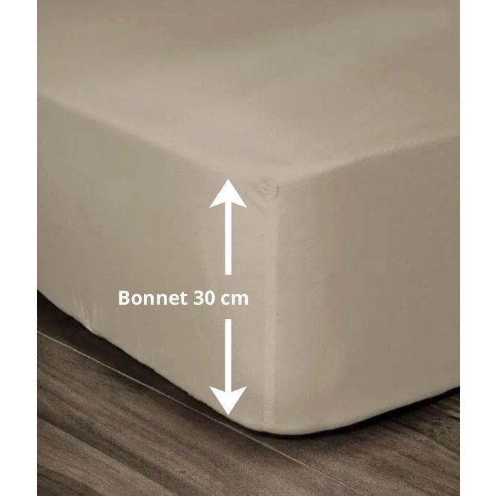 Lovely Home Drap 100% cotton cover 180x200x30 cm beige
