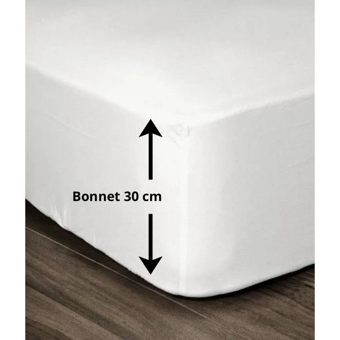 Lovely Home Drap 100% cotton cover 180x200x30 cm white