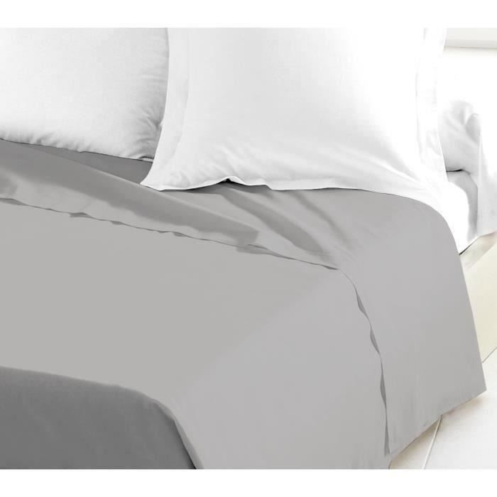 Lovely Home Flat Drap 100% Cotton 180x290 cm Light gray