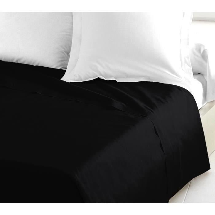 Lovely Home Flat Drap 100% Cotton 240x300 cm Black