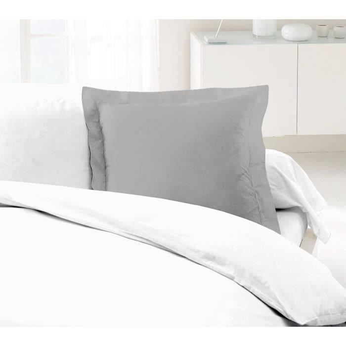 Lovely Home Lot of 2 pillowcases 100% cotton 63x63 cm - Light gray