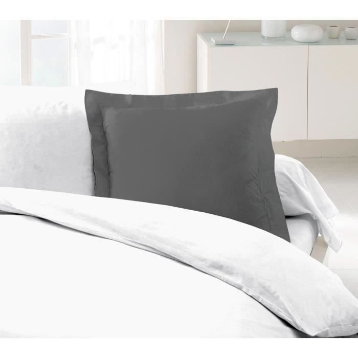 Lovely Home Lot of 2 pillowcases 100% cotton 63x63 cm - Dark gray