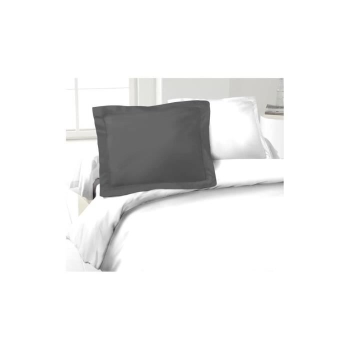 Lovely Home Lot of 2 pillowcases 100% cotton 50x70 cm - Dark gray