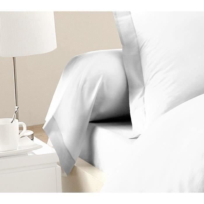LOVELY HOME Set of 2 100% cotton 85x185 cm Pillowcases - White