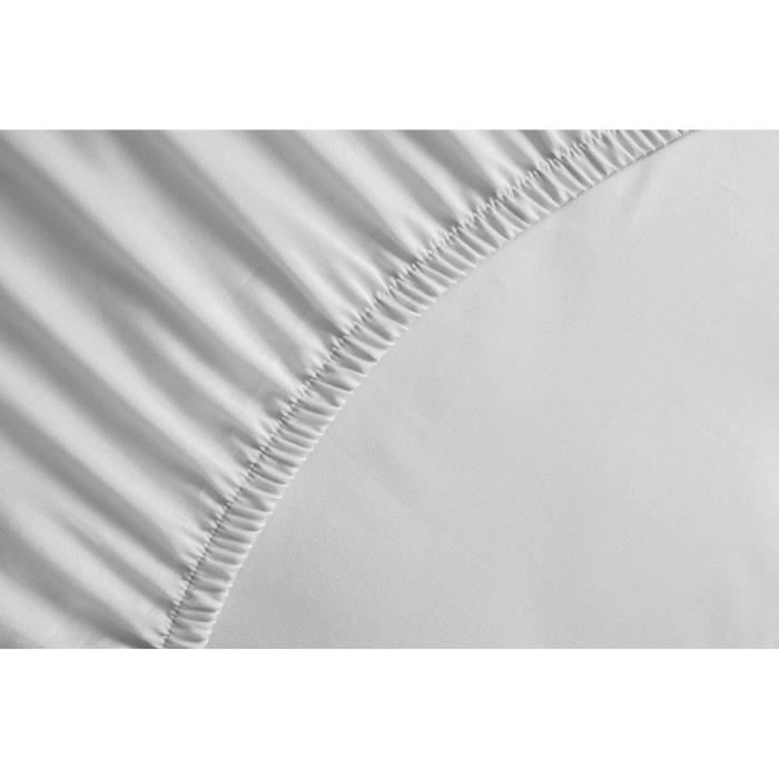 Lovely Home Drap 100% Cotton Cover 140x190cm - Bonnet 35cm - White