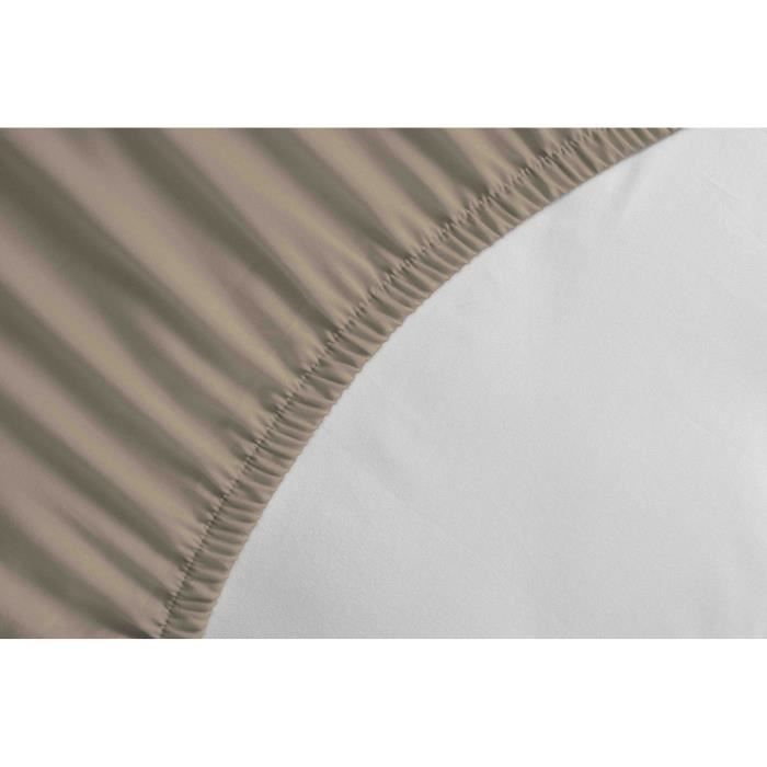 Lovely Home Drap 100% Cotton Cover 180x200cm - Bonnet 35cm - Beige