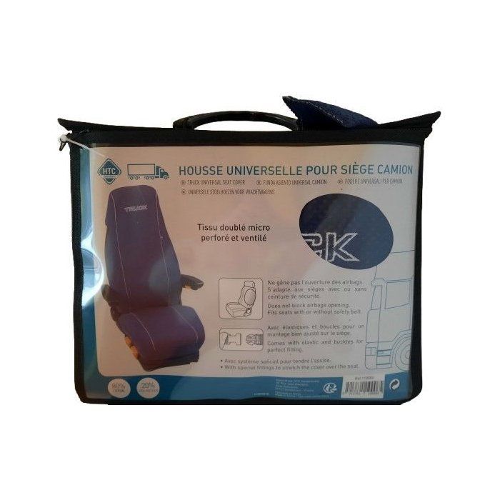 Quilted Cotton Cover Blue Logo Truck