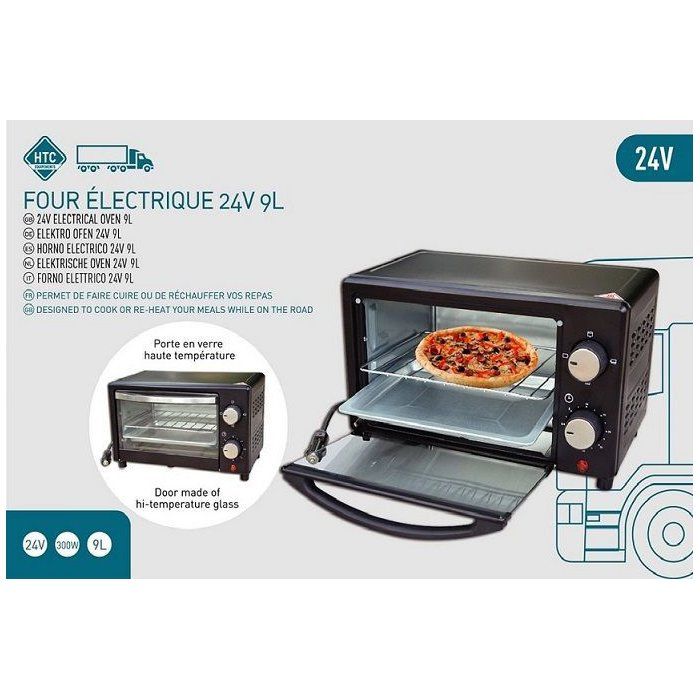 ELECTRIC OVEN 24V 300W 9L WITH CABLE AC 90CM AND FUSE