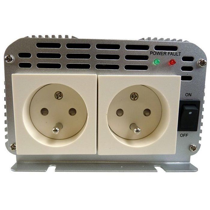 HTC Voltage Converter 12/220 V 1000 W with 2 Sockets Power