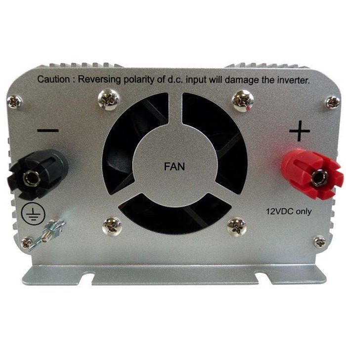 HTC Voltage Converter 12/220 V 1000 W with 2 Sockets Power