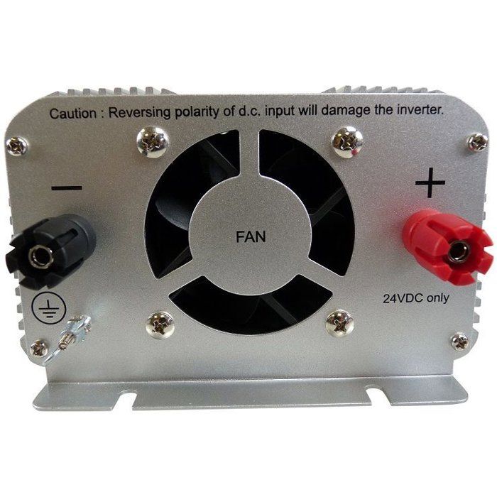 HTC Voltage Converter 24 / 220 V 1000 W with 2 Power Sockets