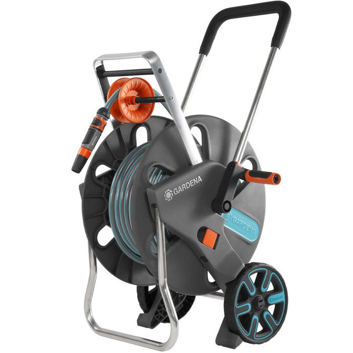 Gardena Dévidoir Cleverroll Size L equipped-length 30m-adapted large garden-delivered with kit-5 years warranty (18522-26)