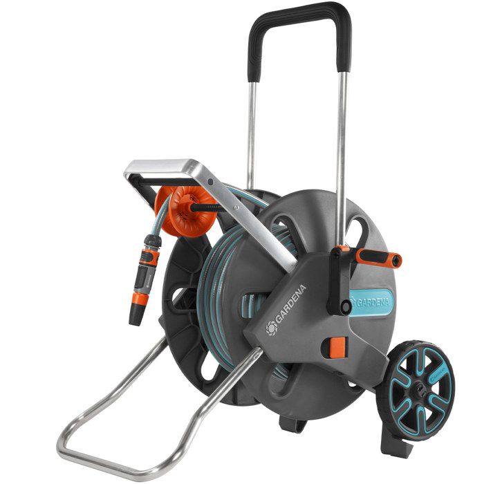 Gardena Dévidoir Cleverroll Size L equipped-length 30m-adapted large garden-delivered with kit-5 years warranty (18522-26)