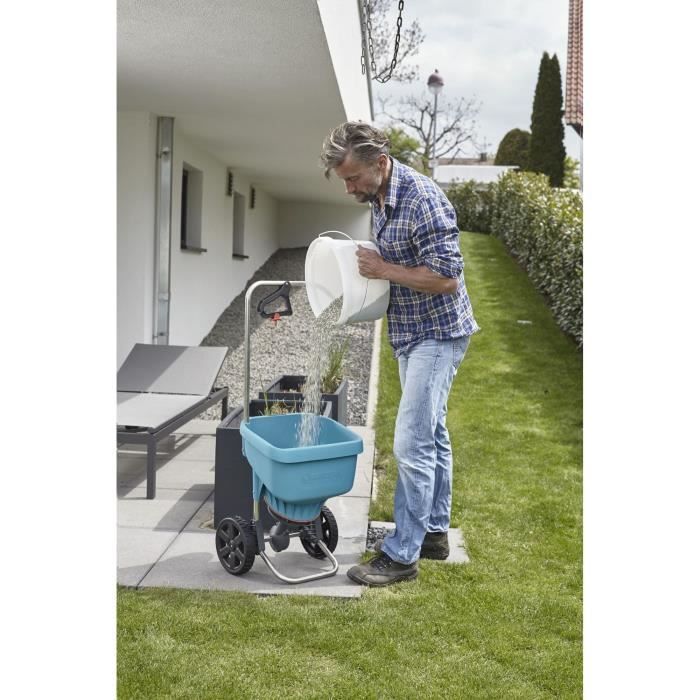 Gardena XL fertilizer on wheels-capacity 18L-Surface 800m² max-6m spreading width-Corrosion protection-(436-20)